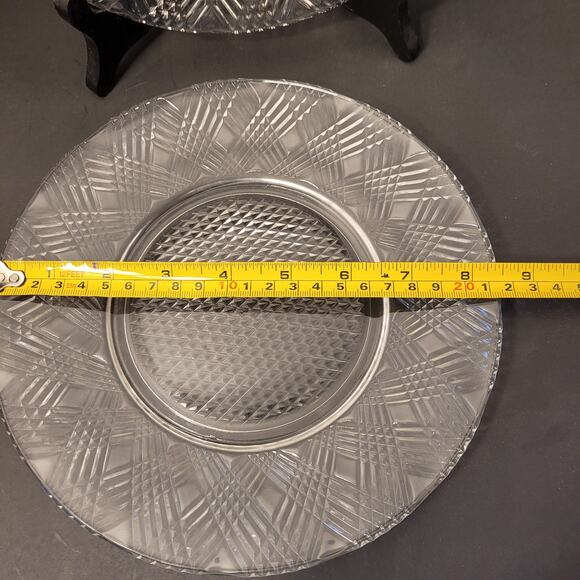 Hazel Atlas Vintage Glass Starlight  8.5" Luncheon Plate Clear - Picture 6 of 10